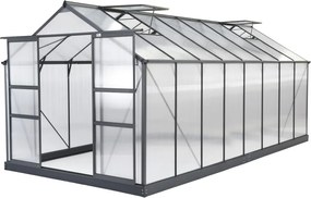 Azalia aluminium serre 2,5 x 4,9 m CoverTech antraciet