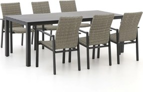 Diningset Manifesto | 6 personen aluminium | Tuinset stapelbaar | 7-delig | Kees Smit Tuinmeubelen