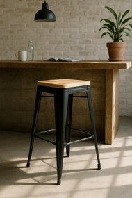 Torix hoge kruk van natuurlijk hout