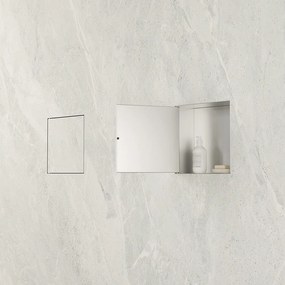 Mueller Round inbouwnis betegelbaar RVS 30x30x14cm
