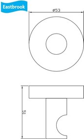 Eastbrook Genoa messing handdoekhaak chroom