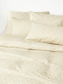 Gewassen katoenen dekbedovertrek Nolana met fijn bloemenpatroon
