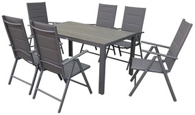 Verona polywood aluminium tuinset voor 4 personen Garden Point grijs