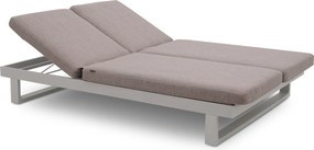 Lifestyle Garden Furniture Massimo Ligbed Met Kussen Wit/earth Aluminium Wit