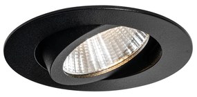 Inbouwspot zwart 6,8cm incl. LED 750 lm dimbaar IP65 - Gaius