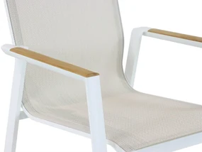 Tuinset 8 personen 300 cm Aluminium/textileen Wit Lifestyle Garden Furniture Fiora/Los
