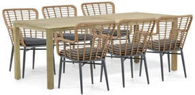 Tuinset 6 personen 210 cm Aluminium/Wicker Taupe De Laan Projects