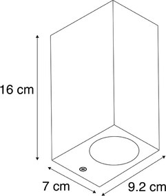 Moderne wandlamp zwart van kunststof - Baleno II