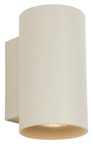 Moderne wandlamp beige GU10 50mm rond 2-lichts - Sandy