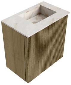 Mondiaz Joya DLux 40cm toiletmeubel dusk met wastafel faye rechts 1 kraangat frappe