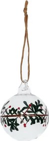 Kerstbal, glas, krans, 5 cm