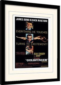 Ingelijste poster James Bond - Goldfingers Excitement