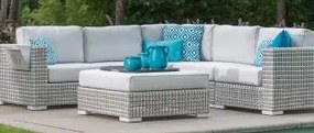 4 Seasons outdoor | Madras loungeset  Loungeset    Wit weerbestendig