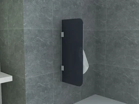 SaniGoods High urinoir schaamschot zwart glas 90x40cm