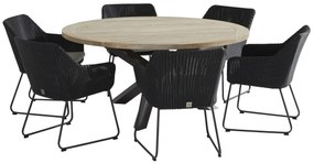 Taste by 4SO Ronde Tuintafel - Louvre - Ø 160 cm - Teak / Aluminium - Taste by 4SO