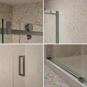 Saniclear Supreme profielset voor douchedeur 100-110cm verouderd ijzer