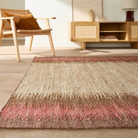 Vintage vloerkleed van 91% jute, IKAT