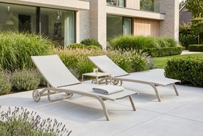 Domani Furniture Bellorio Ligbed Verstelbaar Aluminium Zand/Beige