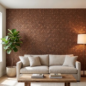 Decoratief Houten Wandpaneel | Gardenia   Smoked Brown | 60×60 cm | Amerikaans Notenhout