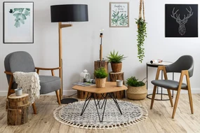 Tapijt BERBER AGADIR G0522 ROND crème / grijskleuringrand ,  Barber , marokkaanse shaggy