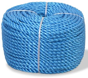 vidaXL Touw gedraaid 6 mm 500 m polypropyleen blauw