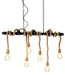 Smart hanglamp zwart 6-lichts incl. Wifi G95 - Plural