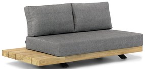 Santika Furniture Santika Superior Open Bench Right Aluminium/teak Old Teak Greywash