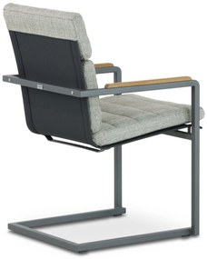 Tuinstoel Aluminium/teak Grijs-antraciet Osmen Orso