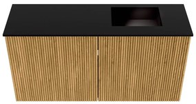 Mondiaz Joya 80cm toiletmeubel oak met wastafel faye rechts zonder kraangat urban