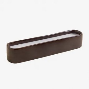 Decoratieve Kaars In Keramiek Kilwa Bruin – Chocolade - Sklum