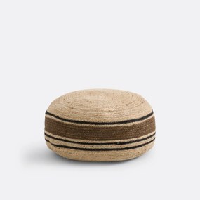 Poef in gevlochten jute, Tahani