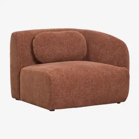 Rechter Hoekmodule Voor Modulaire Bank In Chenille Coquette Chenille Roestbruin - Sklum