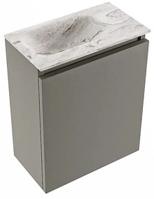 Mondiaz Ture DLux toiletmeubel 40cm smoke met wastafel glace links zonder kraangat