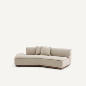 Linker halve bank in viscose en linnen met structuur, JACOPO