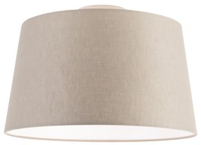 Moderne plafondlamp met taupe kap 35 cm - Combi