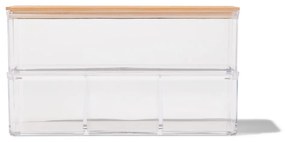 HEMA Dubbele Organizer Transparant Met Deksel 9x12.5x12.9 (transparant)