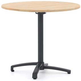 Inklapbare tafel Bellagio | Rond | Tuintafel Teakhout | Ø85cm | 2 personen | Kees Smit Tuinmeubelen