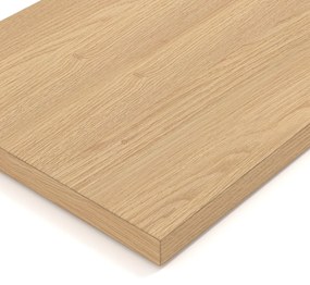 Set van 2 legplanken L110cm met fineerlaag in eik, Johanez