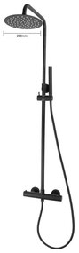 Best Design Nero Black-Pary thermostatische regendouche-opbouwset zwart mat 4004850