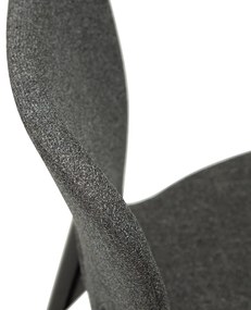 Dan-Form Paragon Design Eetkamerstoel Grijs Boucle Met Zwart Essen