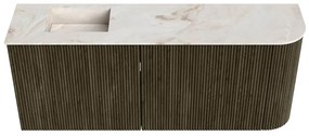 Mondiaz Joya DLux 100cm toiletmeubel ronding rechts shadow met wastafel faye links 1 kraangat frappe