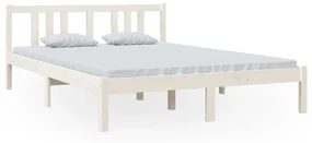 vidaXL Bedframe massief hout wit 140x200 cm