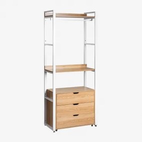 Open Kast Met Lades In Staal En Hout Ariaster Natuurlijk - Sklum