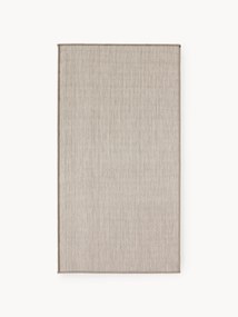 In- & outdoor dubbelzijdig vloerkleed Cort met zigzag patroon