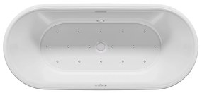 Riho Desire half vrijstaand bubbelbad sparkle mood links 170x77cm wit glans