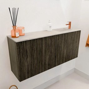 Mondiaz Joya DLux 90cm toiletmeubel shadow met wastafel faye rechts 1 kraangat ostra