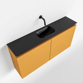 Mondiaz Ture 100cm toiletmeubel ocher met wastafel urban midden geen kraangat