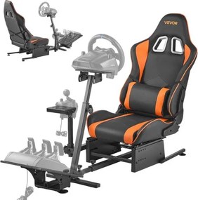 VEVOR Stuurwielstandaard, Racewielstandaard, Simulator Cockpit, compatibel met Logitech G25, G27, G29, G920, G923, Thrustmaster T300RS, TX F458, T500RS, T3PA-PRO (F1/GT) en CSR pedalen