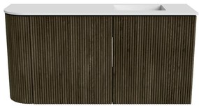 Mondiaz Joya 80cm toiletmeubel ronding links shadow met wastafel faye rechts zonder kraangat talc