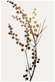 Art Print Kubistika - Golden branch, (40 x 60 cm)